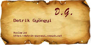 Detrik Gyöngyi névjegykártya
